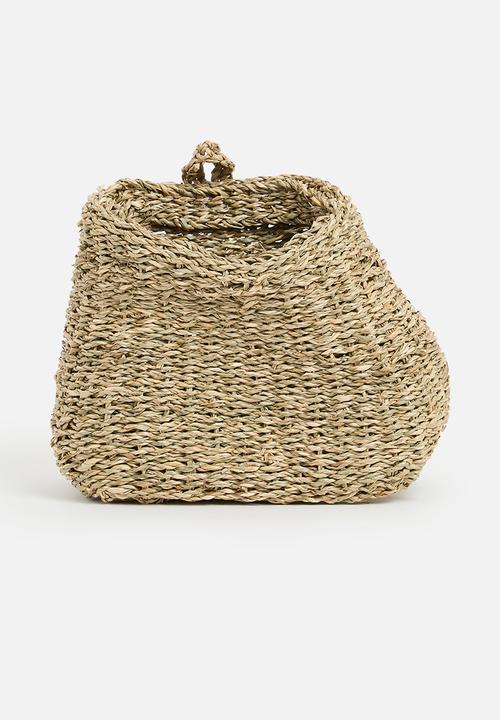 Sixth Floor - Seagrass Hanging veggie basket - Natural