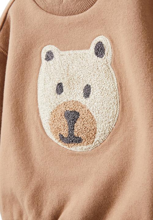 Cotton On - Alma drop shoulder sweater - taupy brown/teddy bear