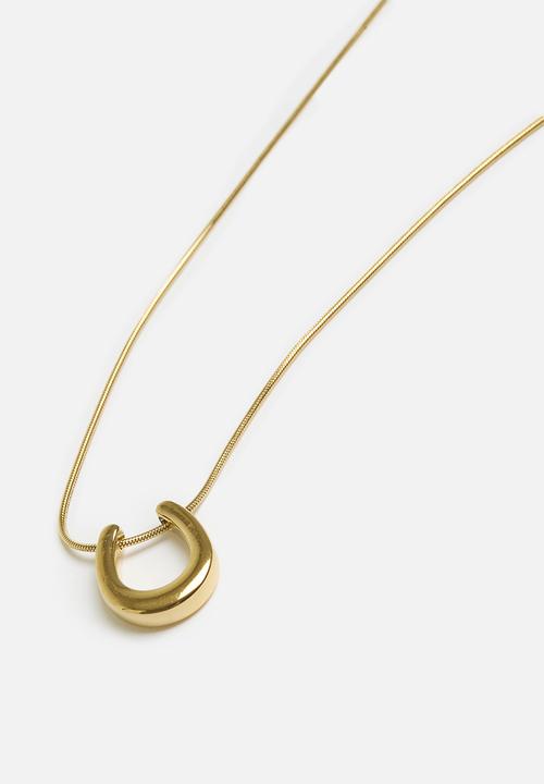 Tessa Design - Sarah horse shoe pendant - gold