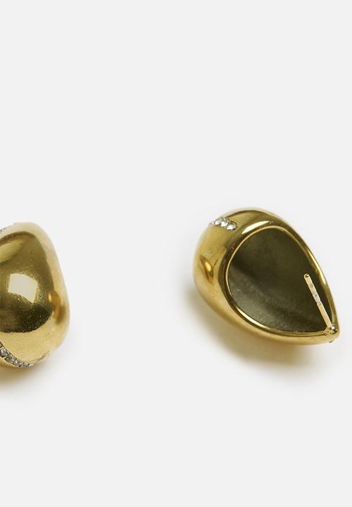 Tessa Design - Laura teardrop with stone detail - gold