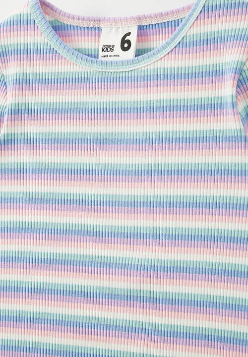 Cotton On - Jade crew - rainbow sky