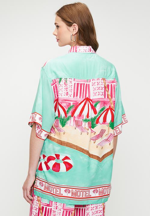 Me&B - Longer length border shirt  - Motelprint