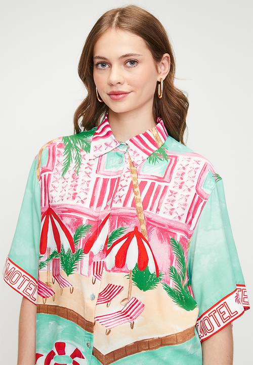 Me&B - Longer length border shirt  - Motelprint