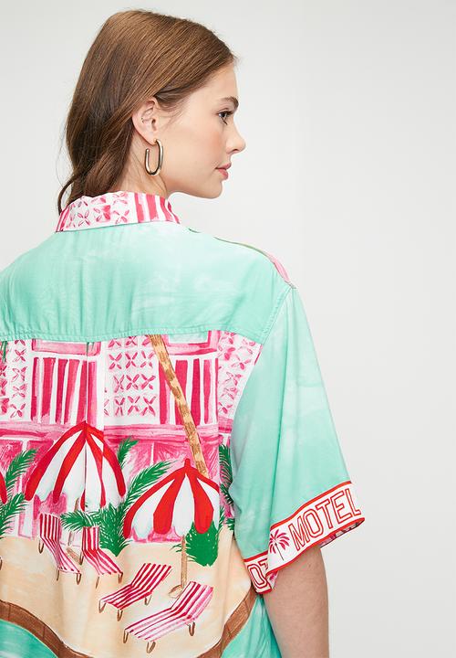 Me&B - Longer length border shirt  - Motelprint