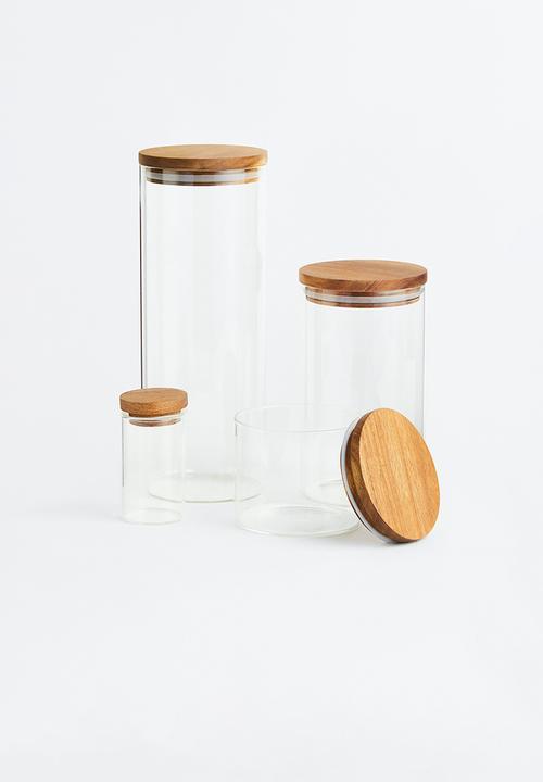 H&M - Glass jar with lid - transparent