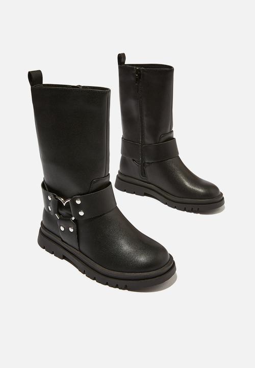 Cotton On - Betty biker boot - black