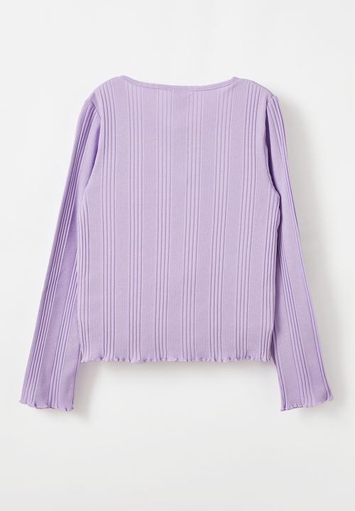 Cotton On - Ryder button long sleeve - lilac drop