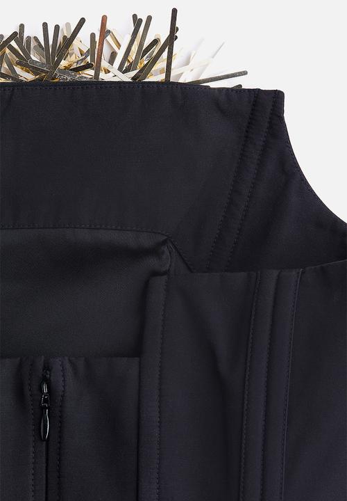 H&M - H&M Studio:Spangled hourglass bandeau dress - black gold-coloured