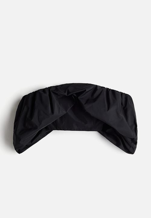 H&M - H&M Studio: Bubble-hem off-the-shoulder top - black