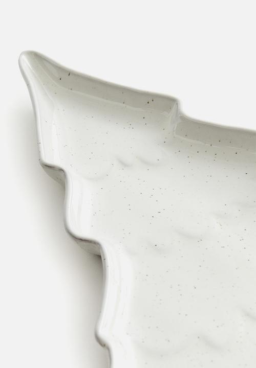 H&M - Large stoneware serving plate - white