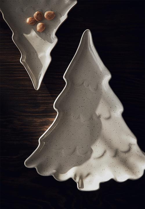 H&M - Large stoneware serving plate - white