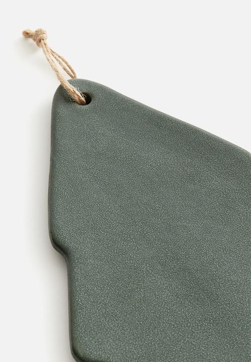 H&M - Stoneware serving board - green