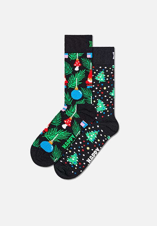 Happy Socks - 2-Pack Holiday Tree Gift Set - Black