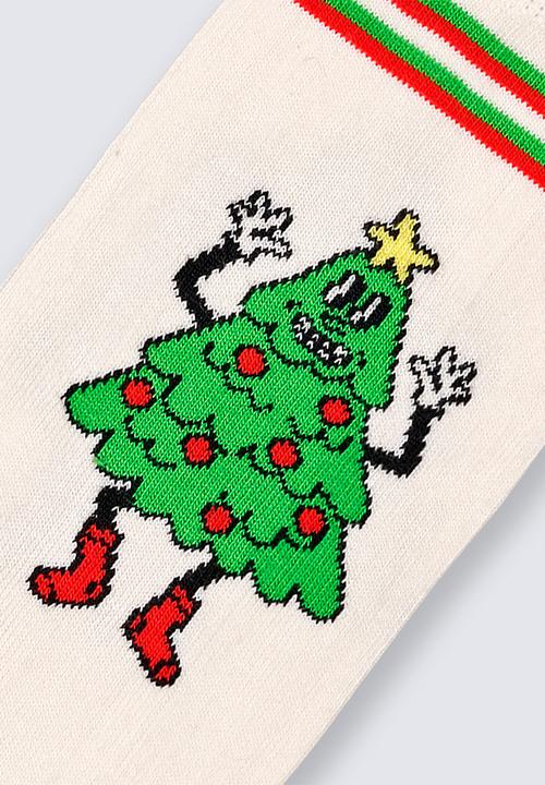 Happy Socks - Happy Tree Sock - White