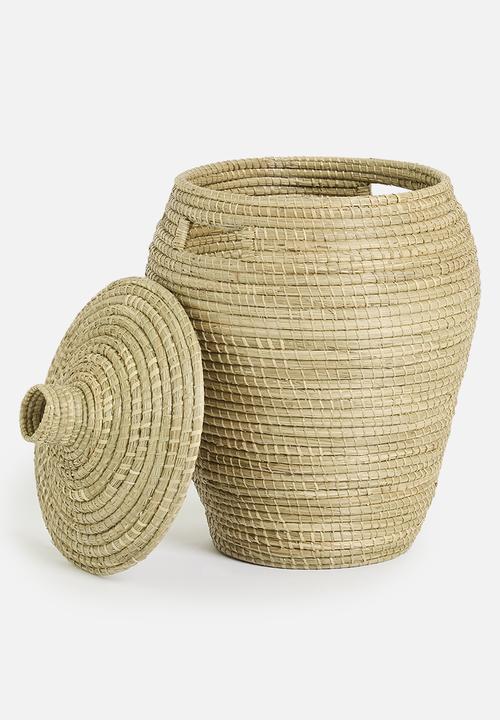 Sixth Floor - Large Seagrass Laundry basket - Natural