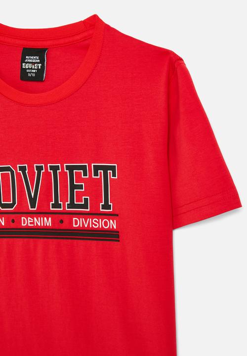 SOVIET - Boys crew neck fashion tee - red