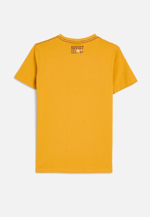 SOVIET - Boys crew neck fashion tee - new mustard