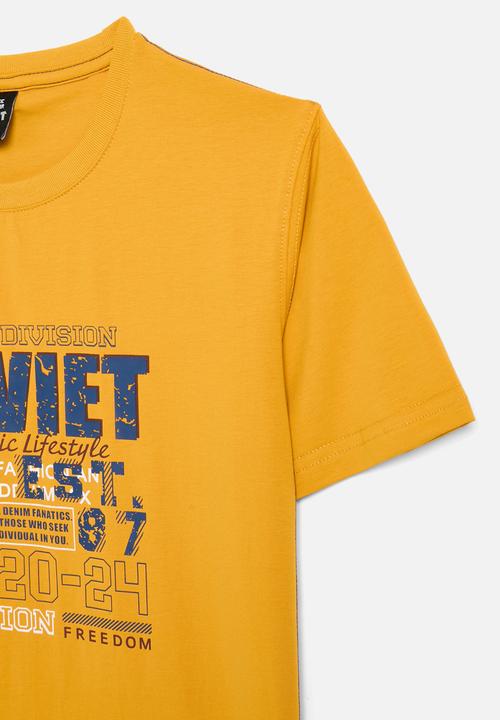 SOVIET - Boys crew neck fashion tee - new mustard