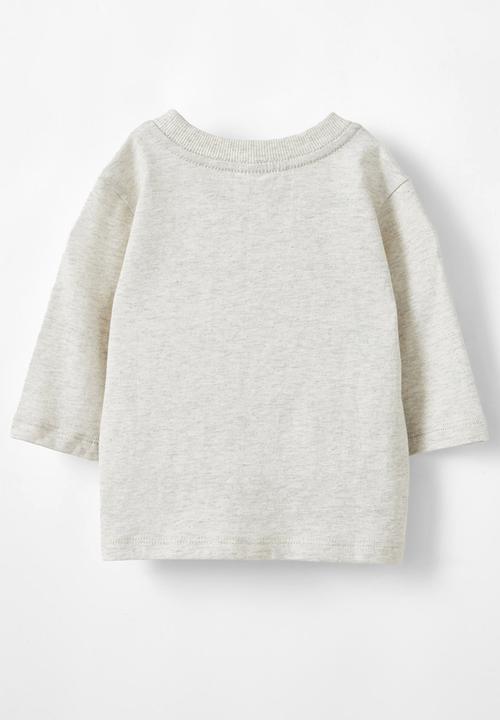 Cotton On - Jamie long sleeve tee - oatmeal marle/beary cute