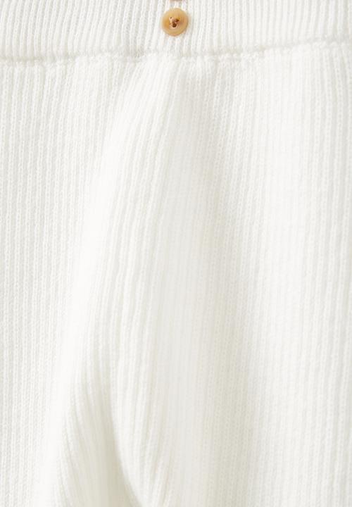 Cotton On - Organic rib knit skinny legging - milk