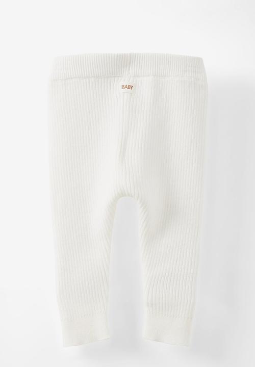Cotton On - Organic rib knit skinny legging - milk