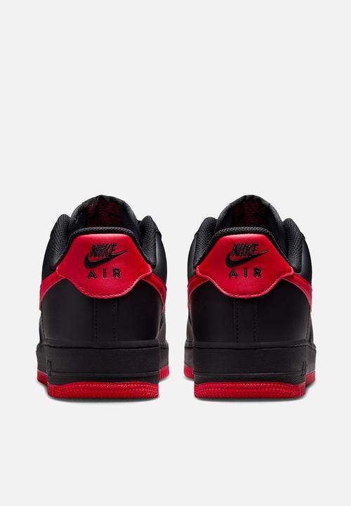 nike air force 1 black red tick