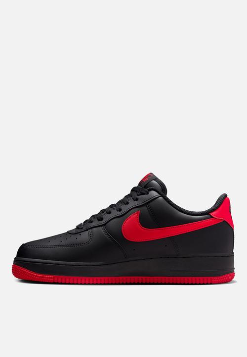 nike air force 1 black red tick