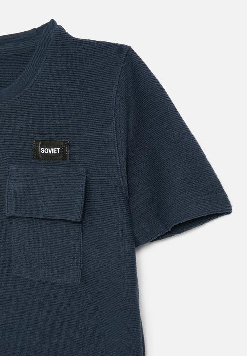 SOVIET - Boys fashion set crew neck  - navy