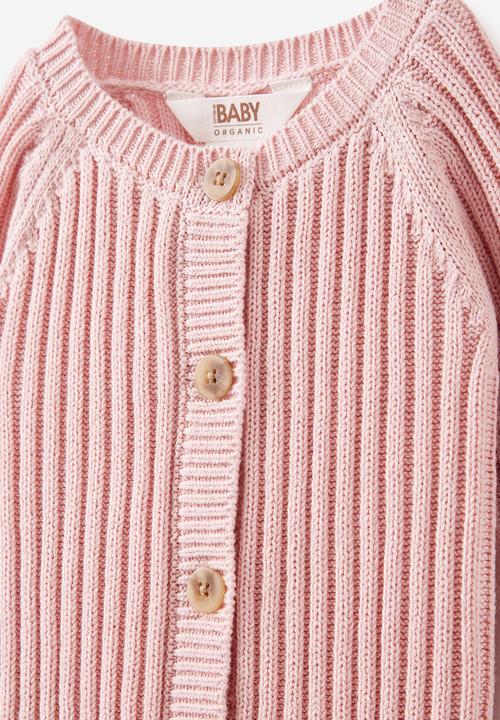 Cotton On - Organic knit long sleeve romper - zephyr