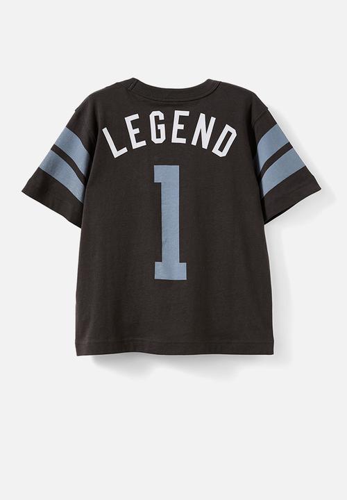 Cotton On - Jonny short sleeve print tee - phantom/steel west coast legend