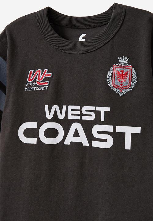 Cotton On - Jonny short sleeve print tee - phantom/steel west coast legend