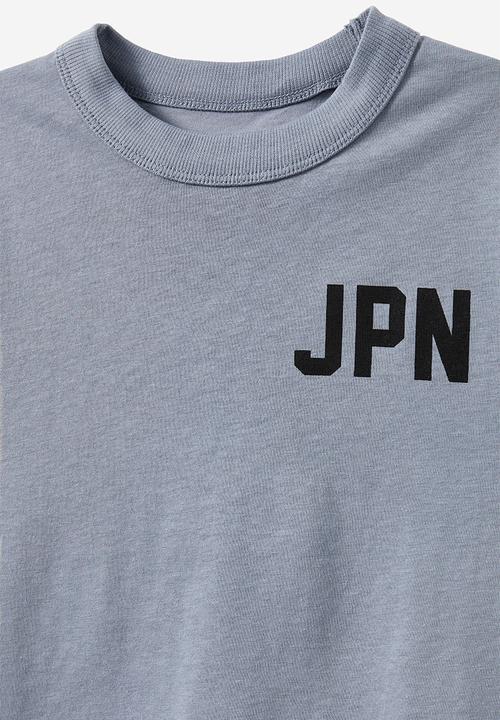 Cotton On - Jonny short sleeve print tee - steel/tokyo city jpn