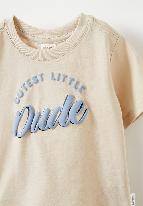 Cotton On - Jamie short sleeve tee - rainy day/cutest little dude