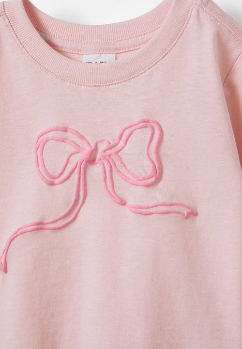 Cotton On - Jamie short sleeve tee - pink pearl/bow