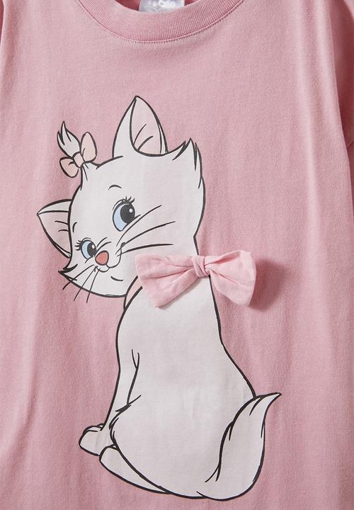 Cotton On - License drop shoulder short sleeve tee - lcn dis aristocats marie/zephyr