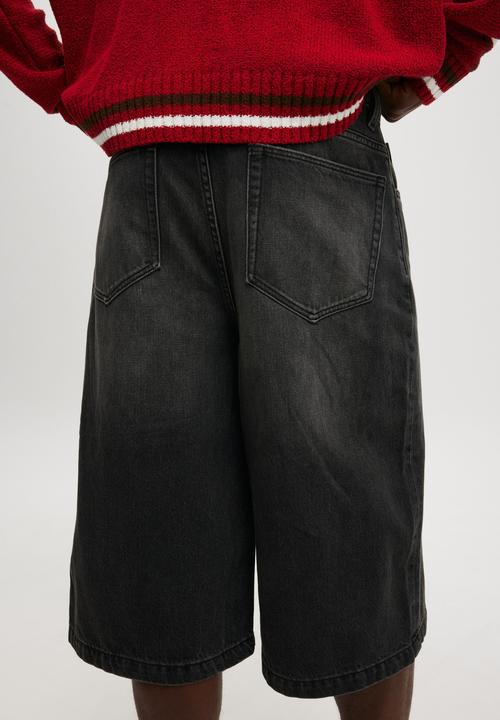 Cotton On - Super baggy jort - y2k washed black