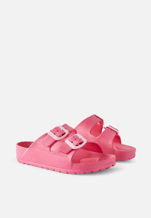 Cotton On - Twin strap slide - strawberry pop & blush pink