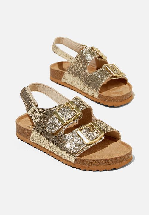 Cotton On - Theo sandal - gold chunky glitter