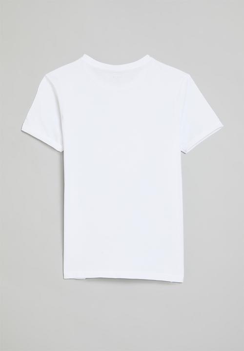 POLO - Girls daniella ss printed tee - white