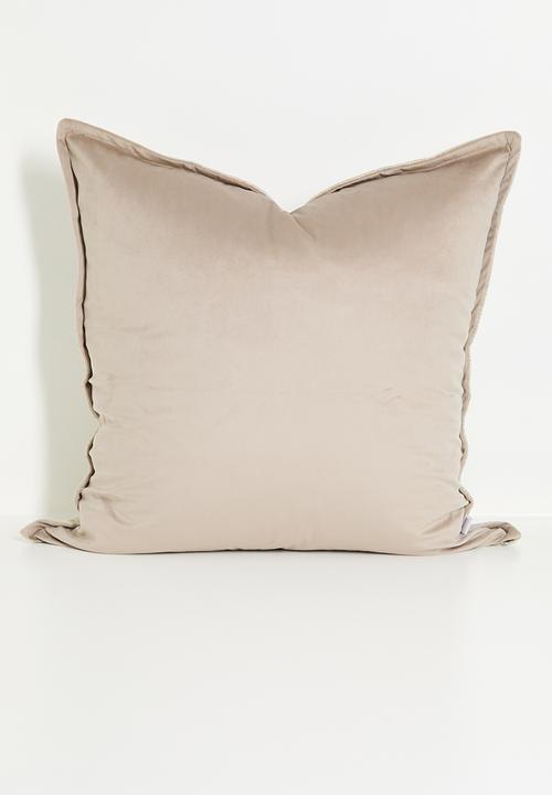 Sixth Floor - Fan linen & velvet cushion cover - Grey