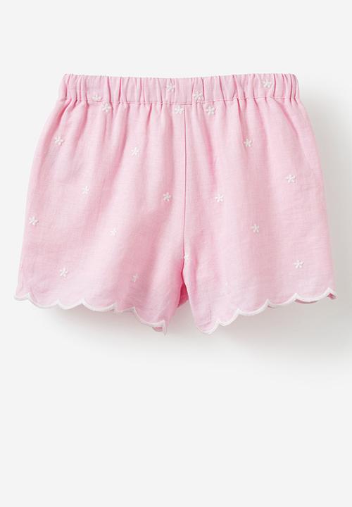 Cotton On - Havana scalloped short - blush pink