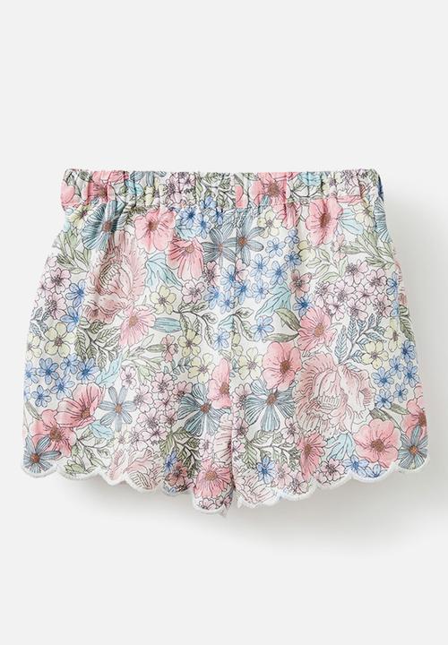 Cotton On - Havana scalloped short - vanilla/lottie floral