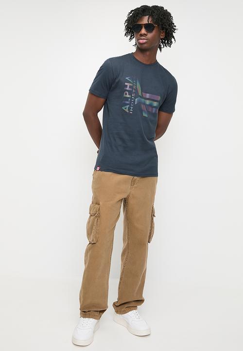 Alpha Industries - Rainbow Print T - Navy