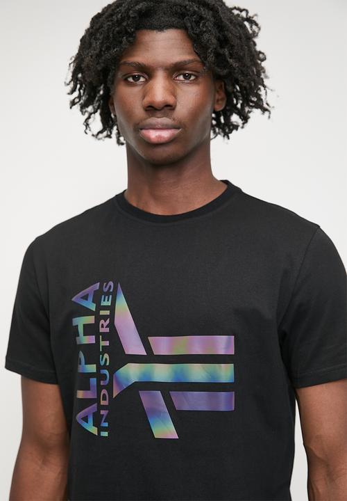 Alpha Industries - Rainbow Print T - Black