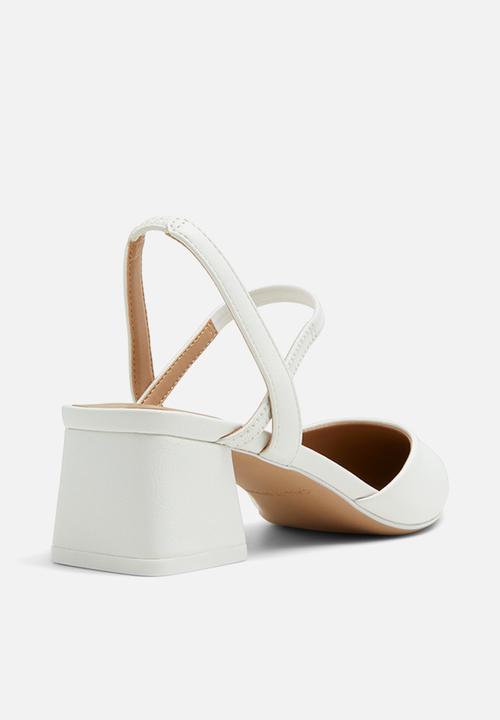 Call It Spring - Breena Slingback Block Heel - White