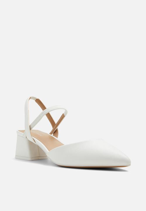 Call It Spring - Breena Slingback Block Heel - White