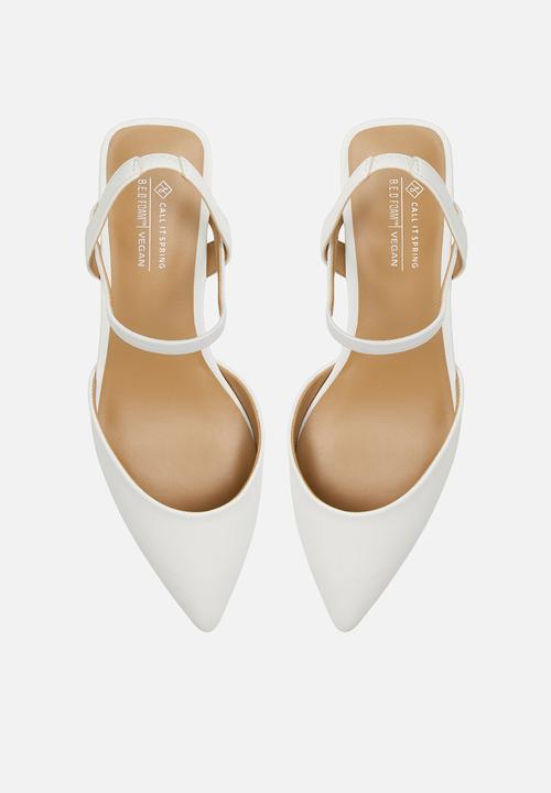Call It Spring - Breena Slingback Block Heel - White