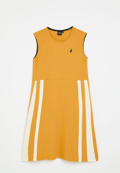 Girls alexis sl tennis dress - saffron yellow