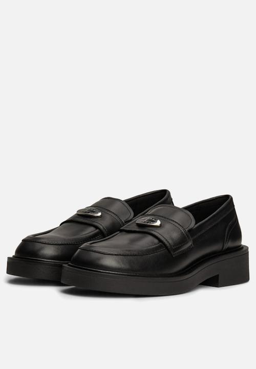 Tommy Hilfiger - Flat leather loafer - black