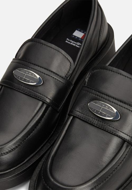 Tommy Hilfiger - Flat leather loafer - black